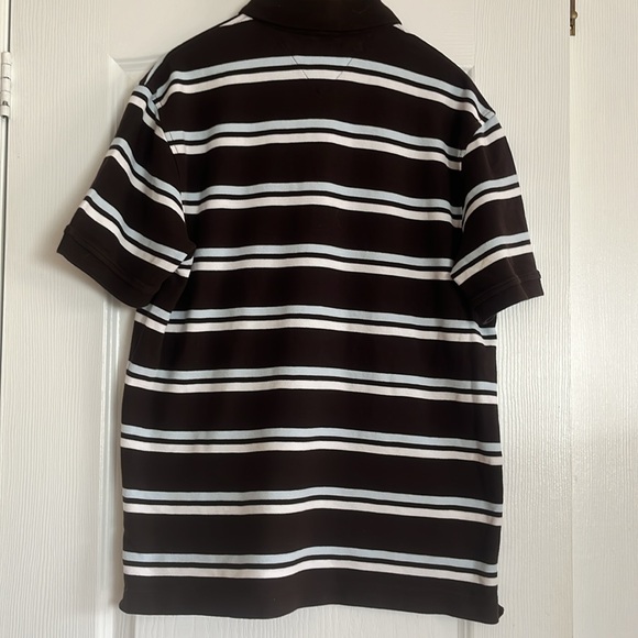 TOMMY HILFIGER Polo Stripe Shirt Short Sleeve 100% cotton - Picture 3 of 6
